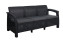 Gartensofa aus Polyrattan CORFU LOVE SEAT MAX (Anthrazit) - Anthrazit