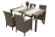 Sitzgruppe aus Polyrattan DANTE 1+4 cappuccino - Beige