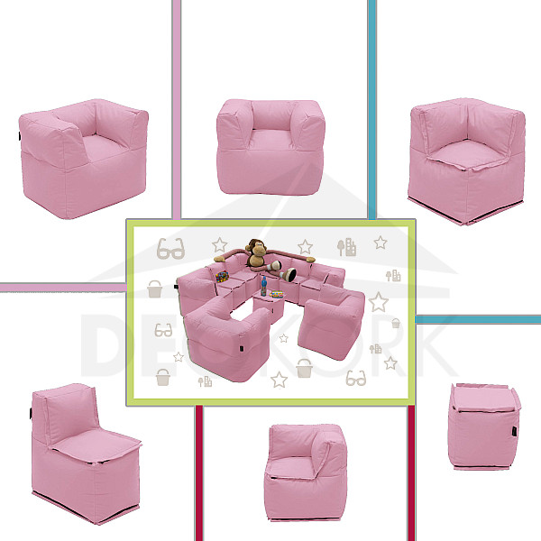 Modulares Kindertextilset MODULTEX KIDS (rosa) - eigenes Set