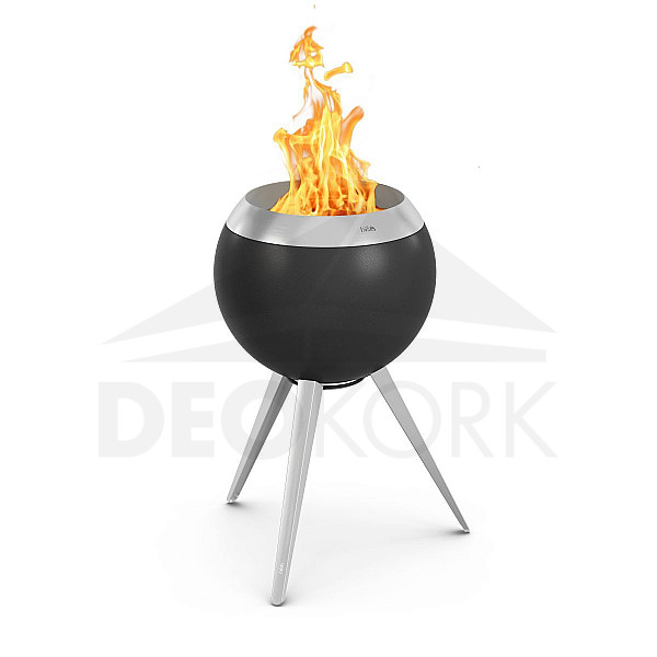 HÖFATS Moon 45 tragbare Grill-Feuerstelle für Holz und Pellets mit hohem Sockel