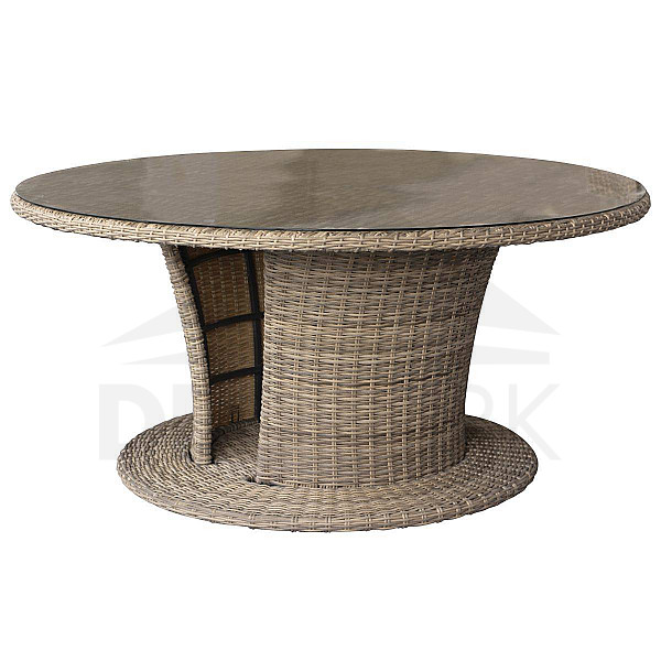 Esstisch aus Polyrattan BORNEO LUXURY,  Ø 160 cm (braun)