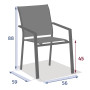 Aluminiumsessel mit Stoff ZEUS (Anthrazit)