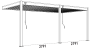 Garten-Aluminium-Pergola an der Wand 6x3 m (anthrazit)