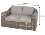 Loungegruppe modular aus Polyrattan BORNEO LUXURY für 9 Personen (braun)