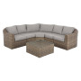 Loungegruppe modular aus Polyrattan BORNEO LUXURY für 9 Personen (braun)