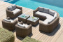 Loungegruppe modular aus Polyrattan BORNEO LUXURY für 9 Personen (braun)