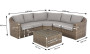 Loungegruppe modular aus Polyrattan BORNEO LUXURY für 9 Personen (braun)