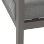 Ecklounge aus Aluminium VANCOUVER für 5 Personen (grau-braun)