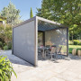 Gartenpavillon aus Aluminium MEGAN 4x3 m (Graphit)