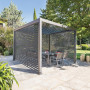 Gartenpavillon aus Aluminium MEGAN 4x3 m (Graphit)