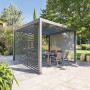 Gartenpavillon aus Aluminium MEGAN 4x3 m (Graphit)